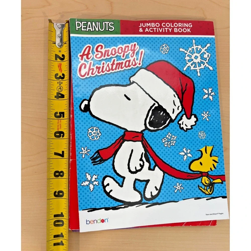 LOT OF 3 Peanuts Snoopy Christmas Coloring Book Lot Holiday Fun Activity Books